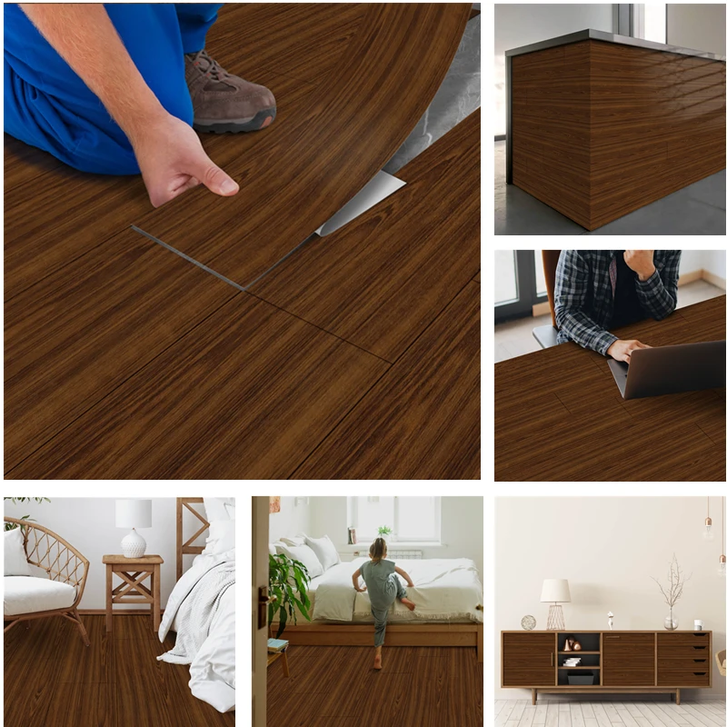 Wood Grain Sticker Self-Adhesive Waterproof Home Multifunctional Wallpaper Floor Wall Decoration Cabinet Desktop Renovation |