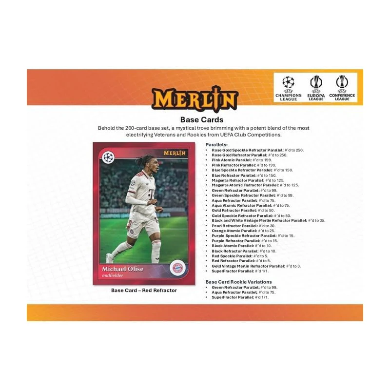 Фото 2024 25 Topps Merlin UEFA Club Competitions Blaster Box Официальные коллекционные игровые карточки для обмена №4