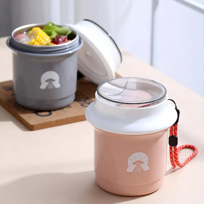 

Insulated Soup Cup 450ml Thermische Lunchbox With Spoon Outdoor Vaccum Cup For Kids Storage Box Vacuum Lunch Box Handy Cup Mini