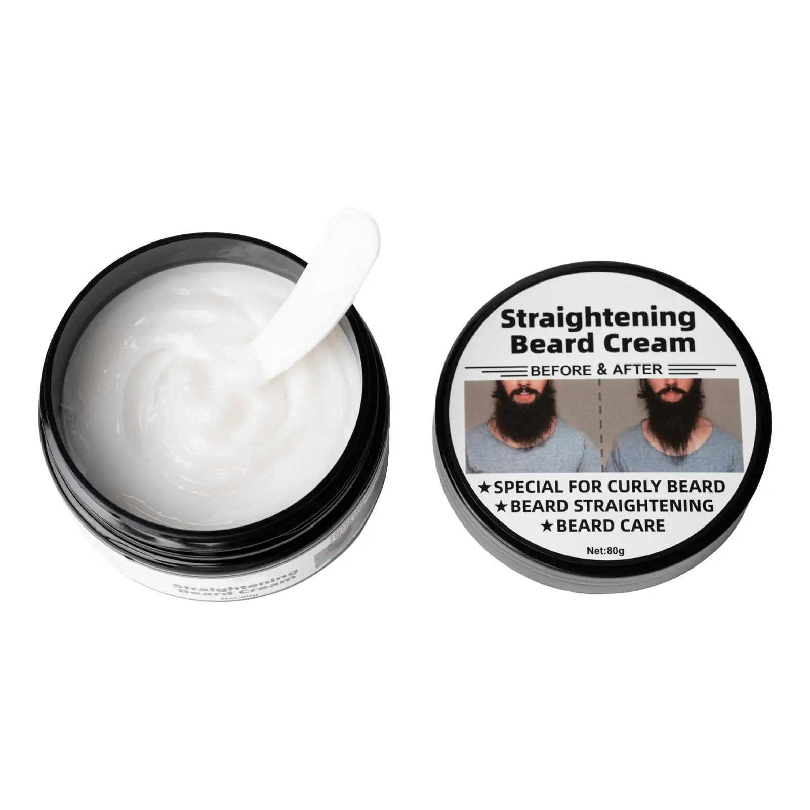 

Beard Creme for Men’S Grooming Softening Hair Styling Paste 80G Shapes Beard Creme