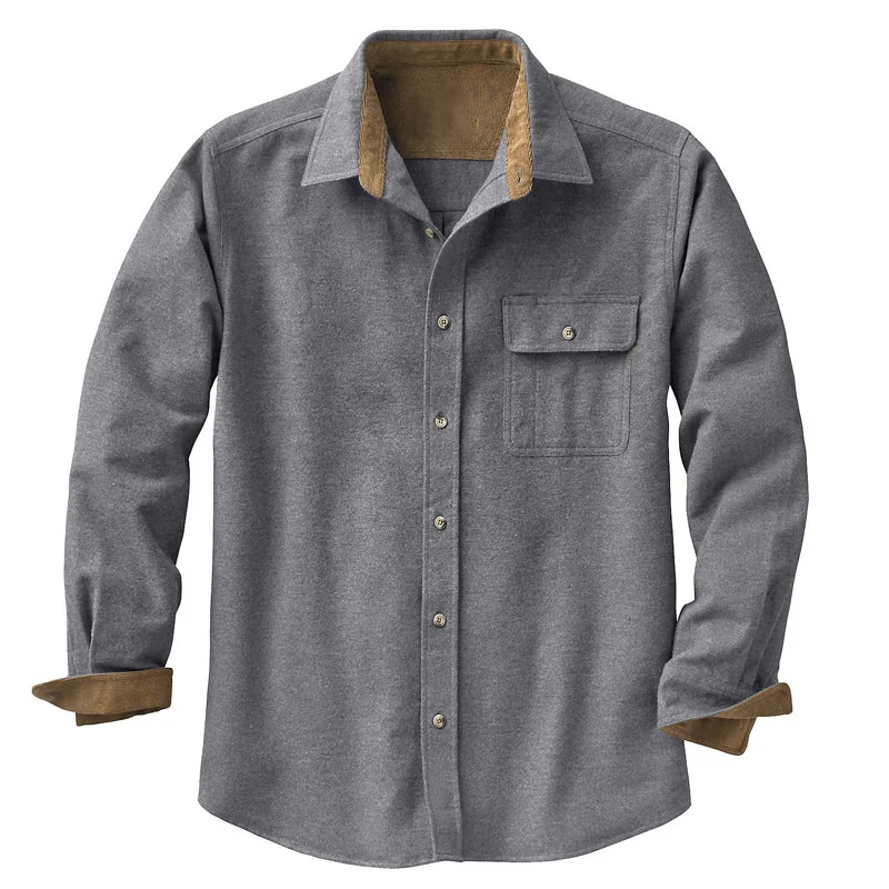 Flannel Breathable Cotton Anti-pilling Casual Climbing Hiking Loose Tops