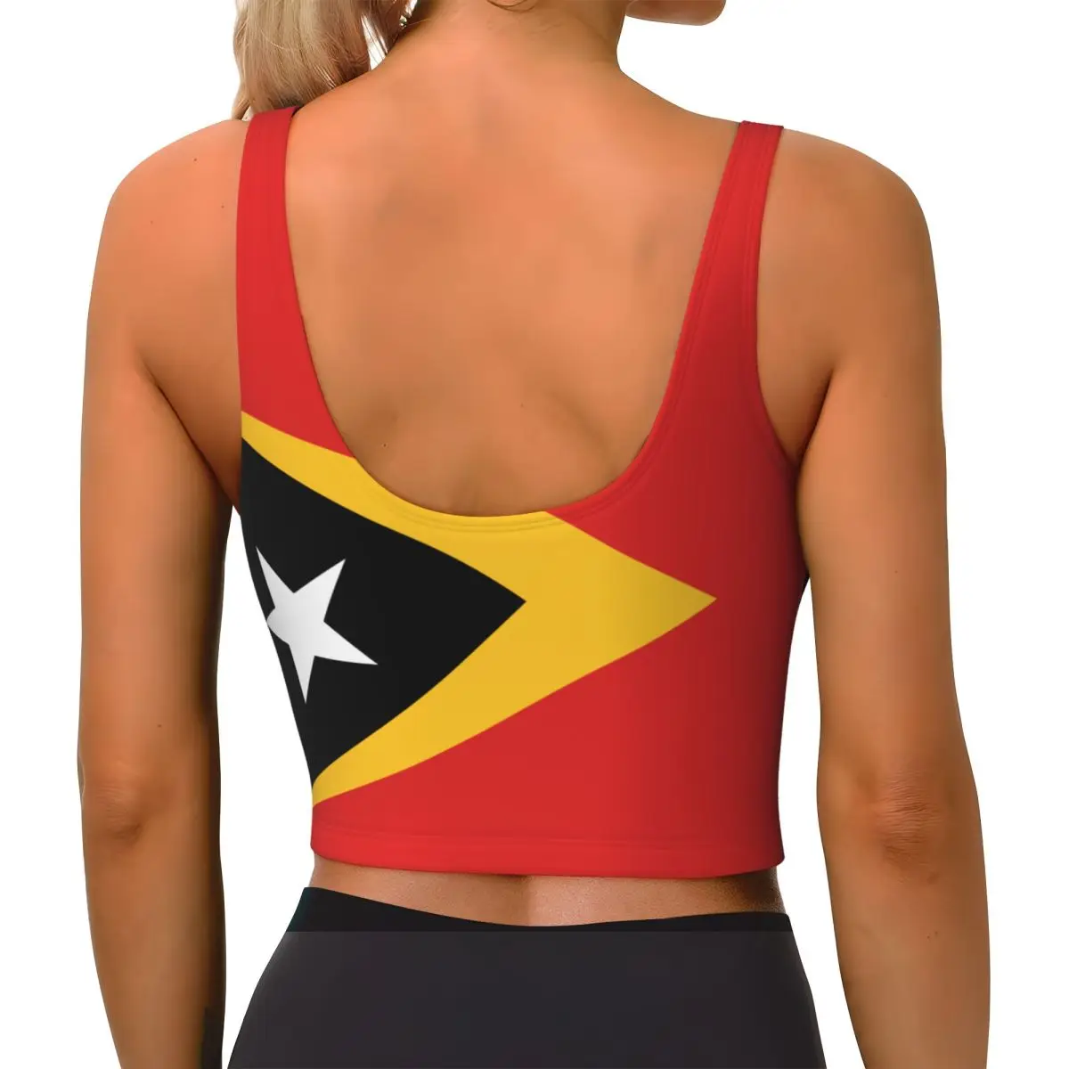 Спортивный бюстгальтер для женщин одежда бега йоги жилет Timor-Leste фитнеса с флагом