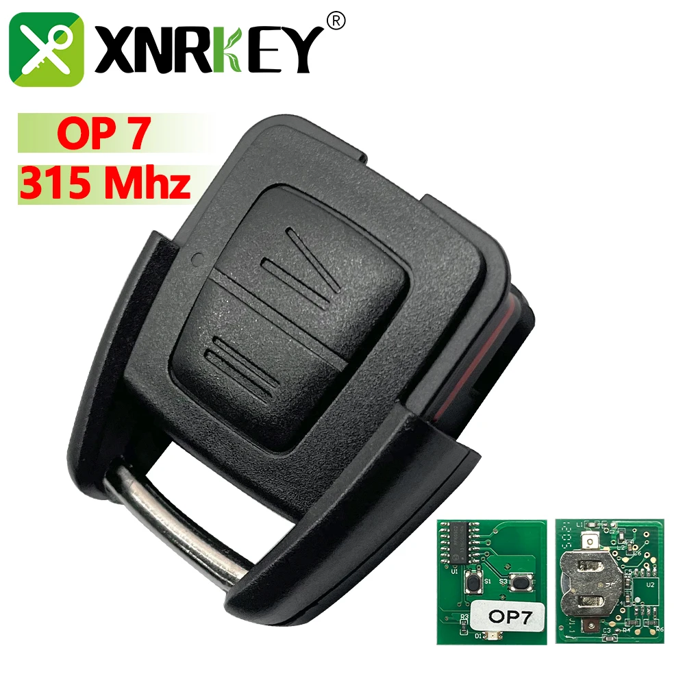 XRNKEY 2 кнопки 315 МГц автомобильный дистанционный ключ без чипа OP7 для Opel Astra Vectra Zafira