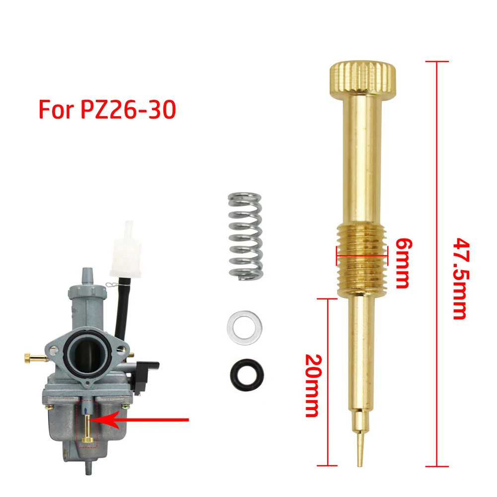 Air Adjustment Screw Carburetor Air Screw Adjustment Air Fuel Ratio Kits Mixture Screw For Keihin PZ26 PZ27 PZ30