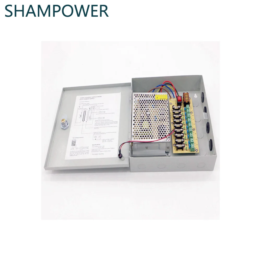 

DC 12V 4CH/9CH/18CH LED CCTV Switching Power Supply Safety/Adapter Power Supply Voltage Converter Wenya Power Supply 110V/220V