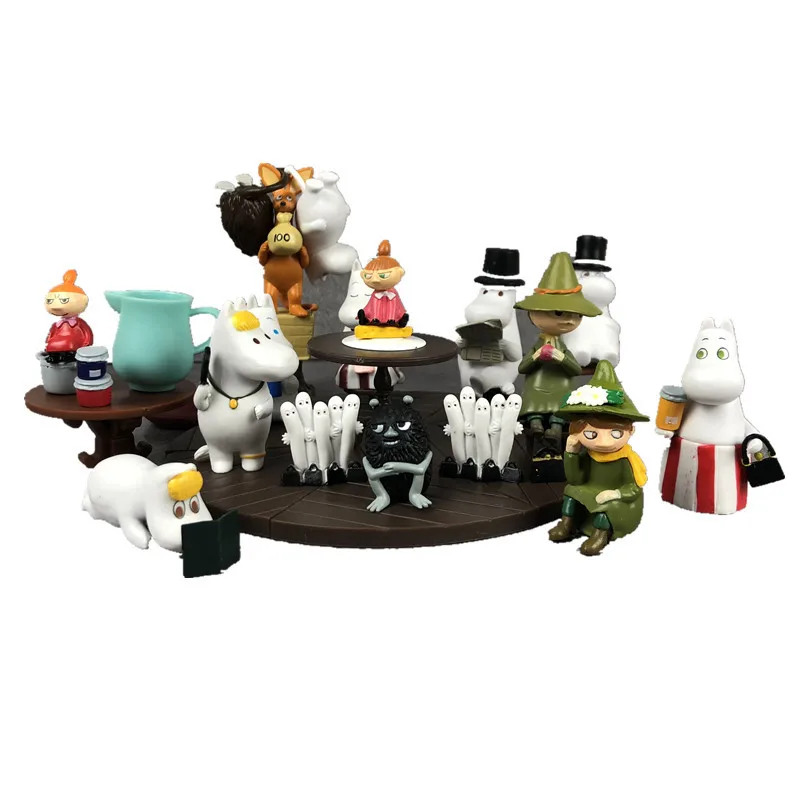 1-5cm Anime Moomins Valley Rare Kawaii Hippo Family Cute Mini Doll Pvc Action Figure Model Boy Girl Kids Toys Gift Figurine - купить по