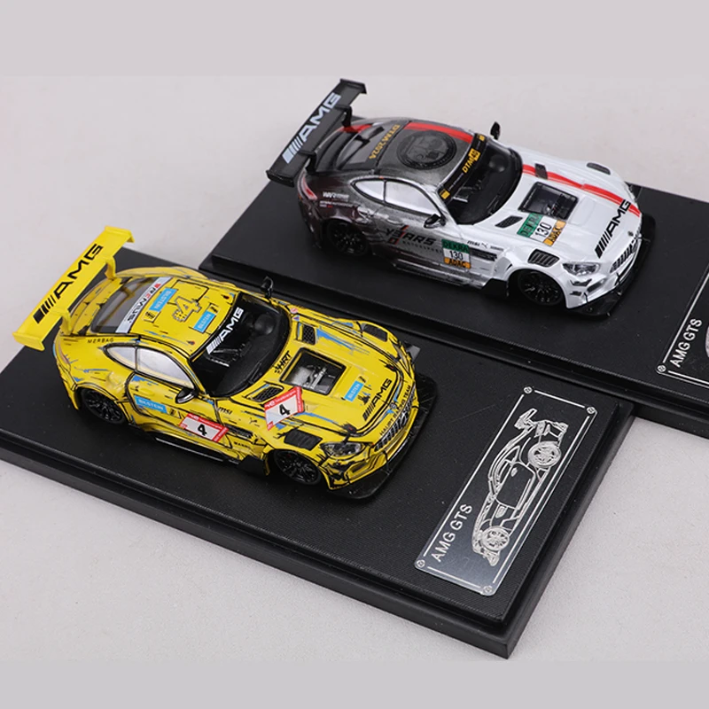 Фото Модель RM 1:64 AMG GTS, гоночная расцветка DTM Нюрбургринг, литая под давлением, коллекционная модель автомобиля, игрушка, предмет для демонстрации №2