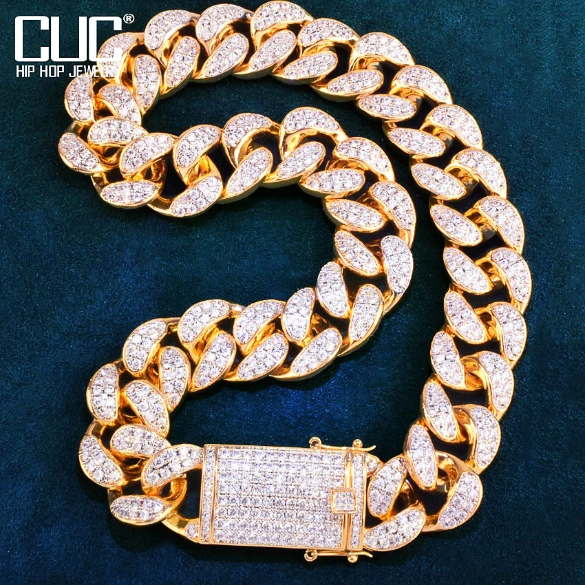 UWIN 40mm Baguettecz Heavy Miami Cuban Chain Necklace Iced Out