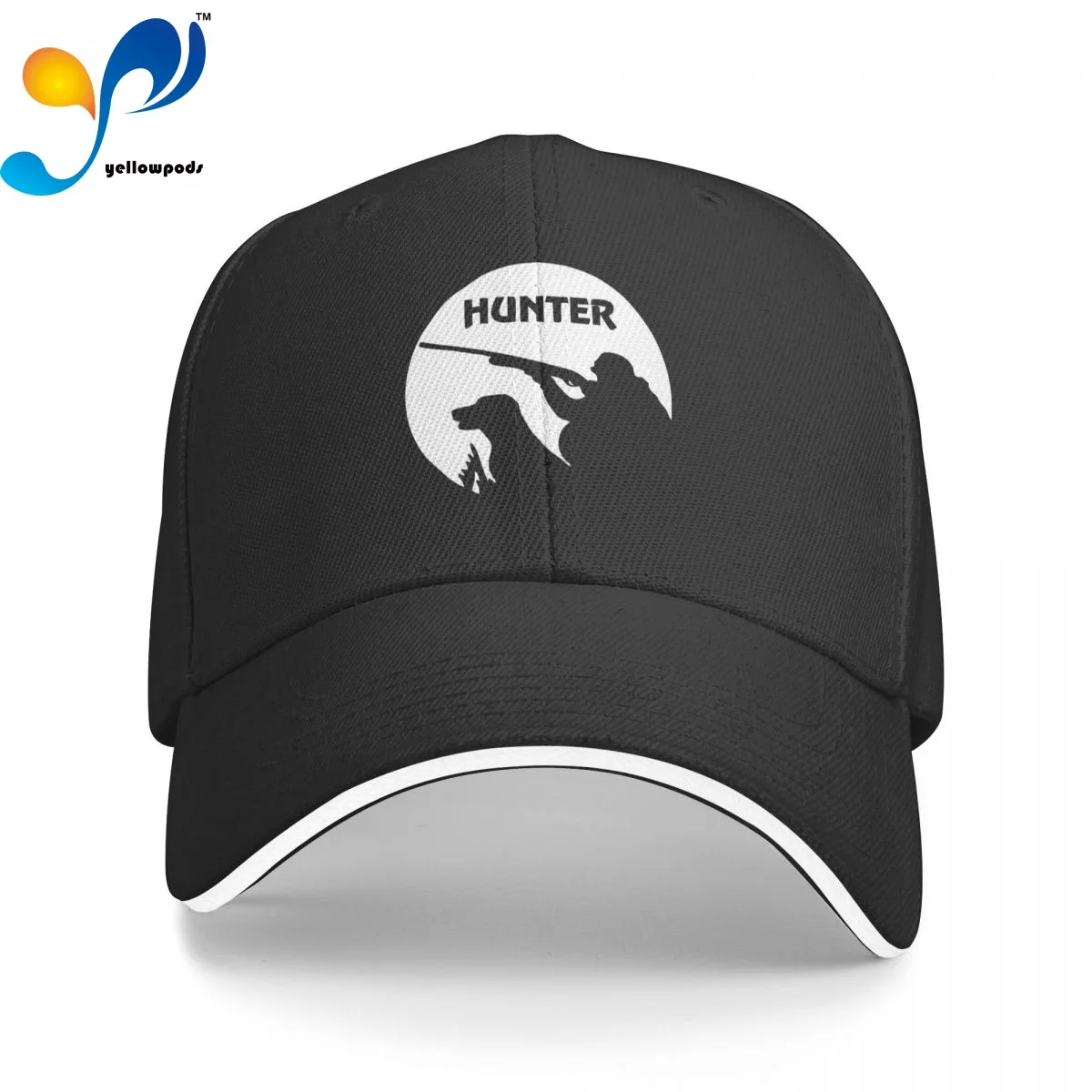 

Hunter With Dog Funny Printed Trucker Cap Snapback Hat for Men Baseball Mens Hats Caps for Logo
