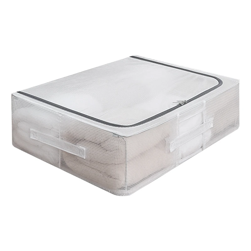 

Складные сумки для постельного белья с прозрачными одеялами, сумка для хранения одежды, органайзер на молнии для спальни