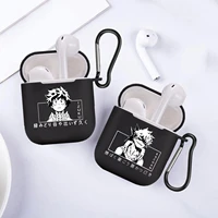 japan anime my hero academia matte case for apple airpods 3 1 2 cases soft black airpods earphone cover air pods pro coque