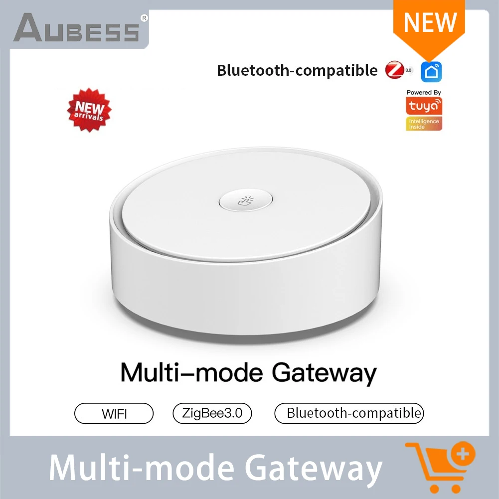 Шлюз Aubess Tuya многорежимный 2 4 ГГц Wi-Fi Zigbee BLE сетчатый протокол шлюз smart life