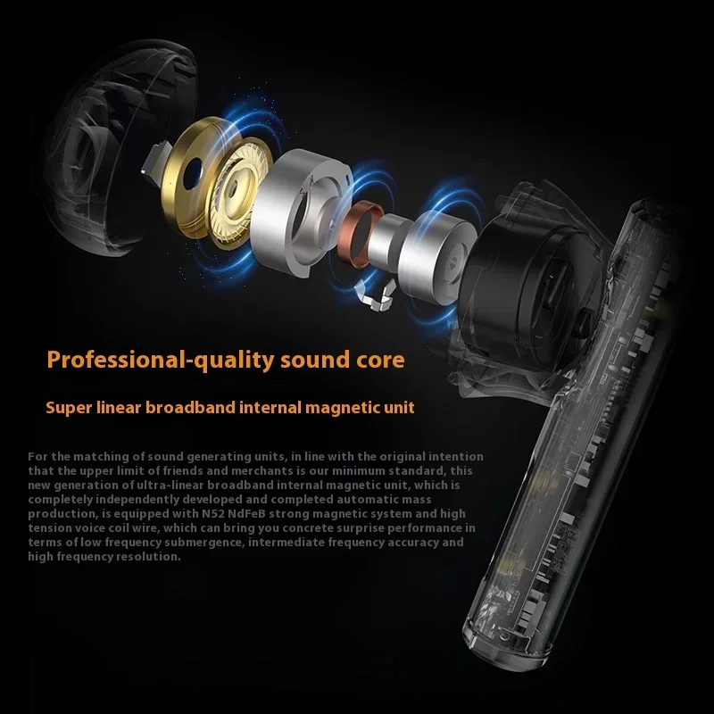 Беспроводные наушники Kz Carol высокоточные Игровые с глубоким шумоподавлением и