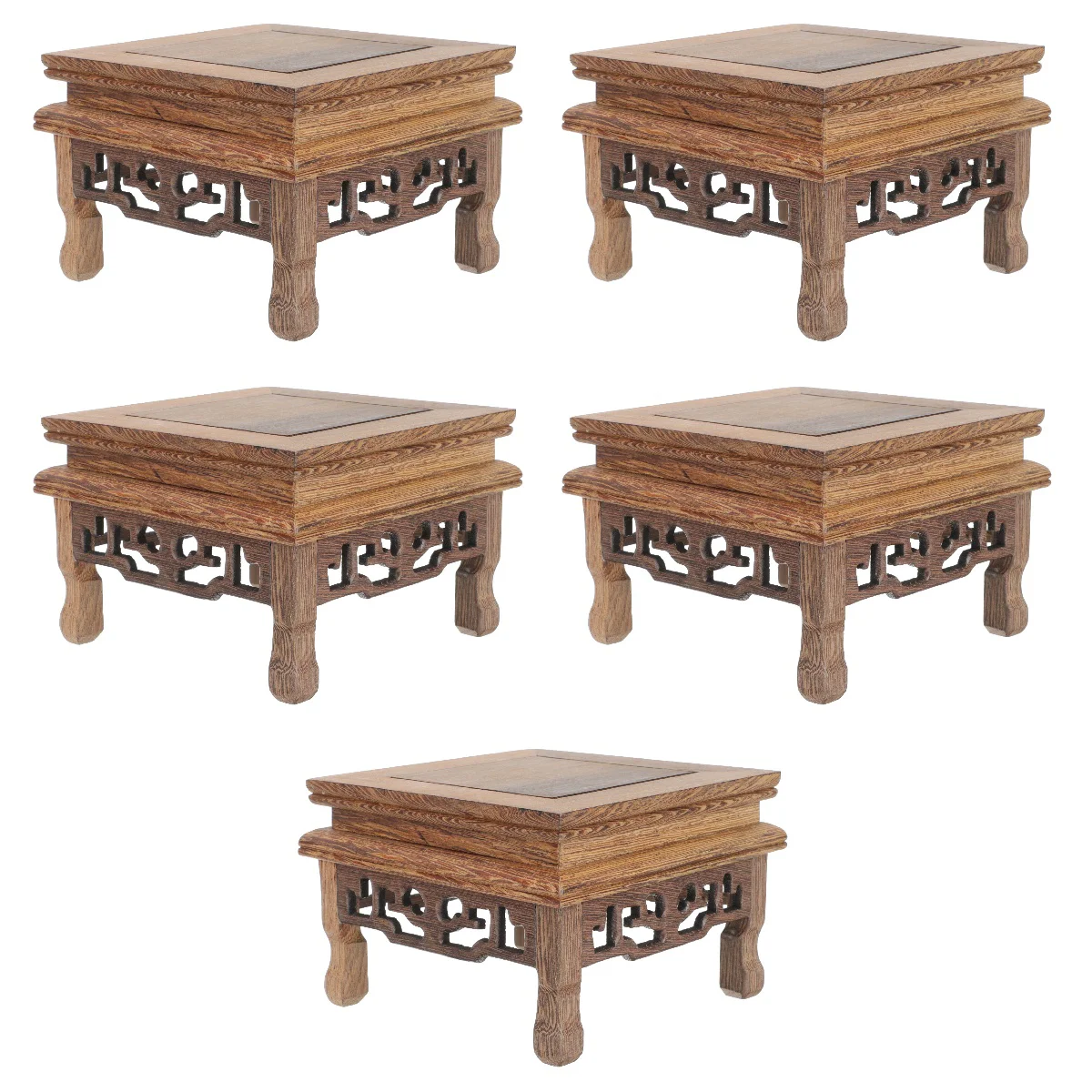 

5 Pieces Woodsy Decor Flowerpot Supplies Decor Home Planter Rack Office Decor Display Pedestal Crafts Household