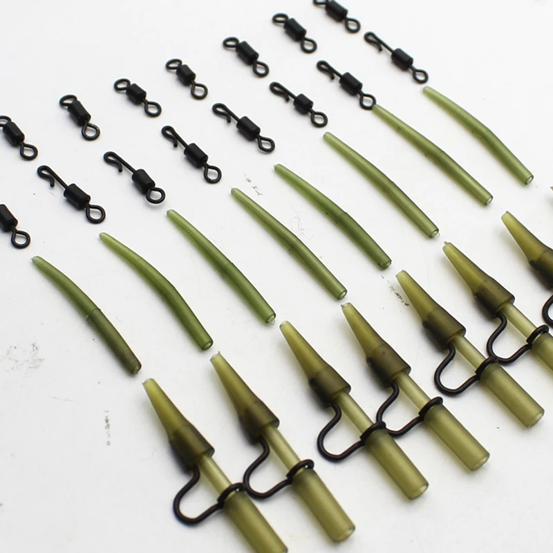 Carp Fishing Accessories Tackle Box Quick Change Rig Tools Anti Tangle Sleeve Lead Clip Swivel 8 For Fish Equipment |