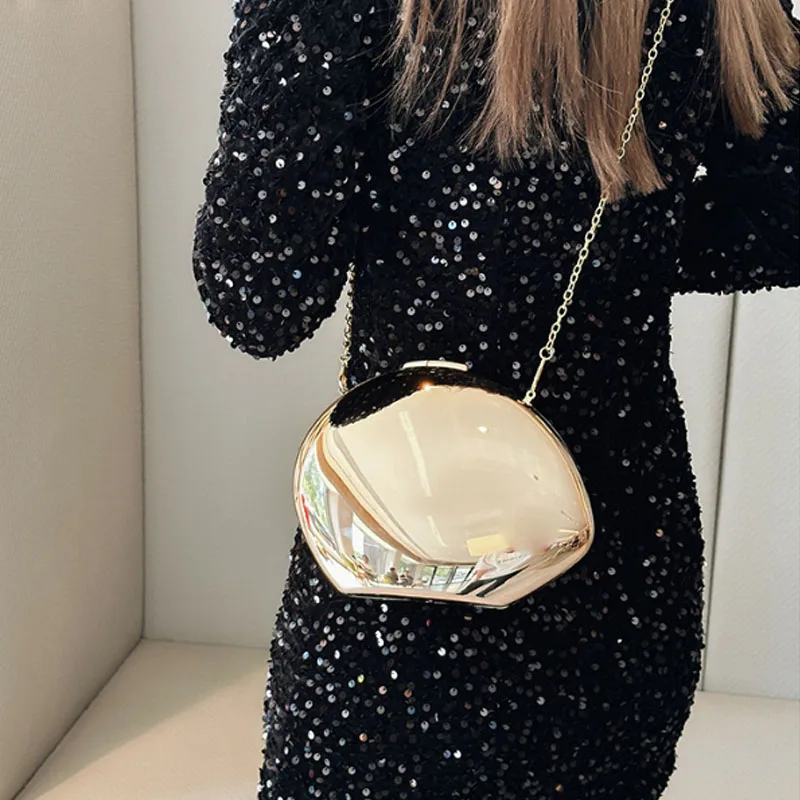 Дизайнерская акриловая сумка-клатч в форме ракушки Женская вечерняя сумка Милая