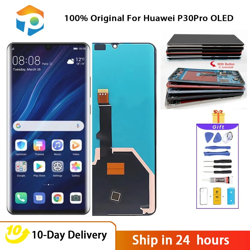 Enlarge 6.47 Original OLED Display For Huawei P30 Pro LCD Display Touch Screen Assembly Replacement For P30Pro with Fingerprint L29 L09
