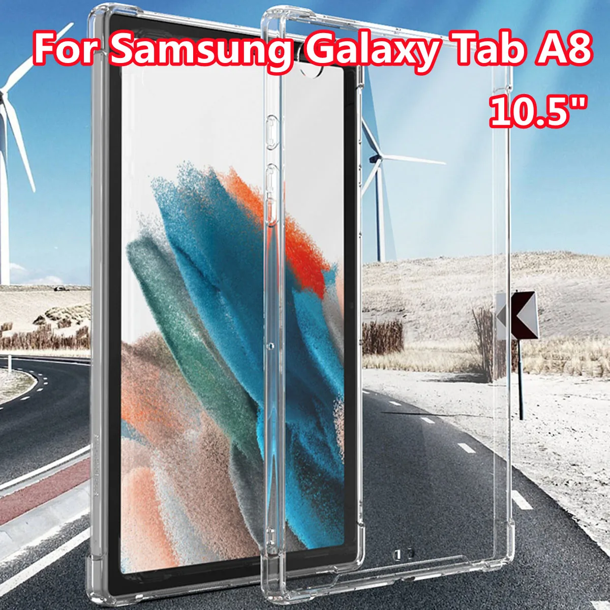 

new Tablet case for Samsung Galaxy Tab S8 TPU Airbag Silicone cover Transparent protection lite A8 Cases SM-X200 X205 Clear Capa