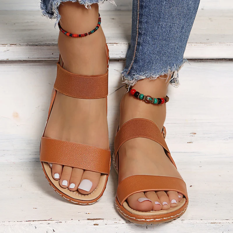 

Women's Flat Sandals Summer Fashion Open Toe Buckle Outdoor Casual Wedge Sandals for Woman All-match Shoes Sandals