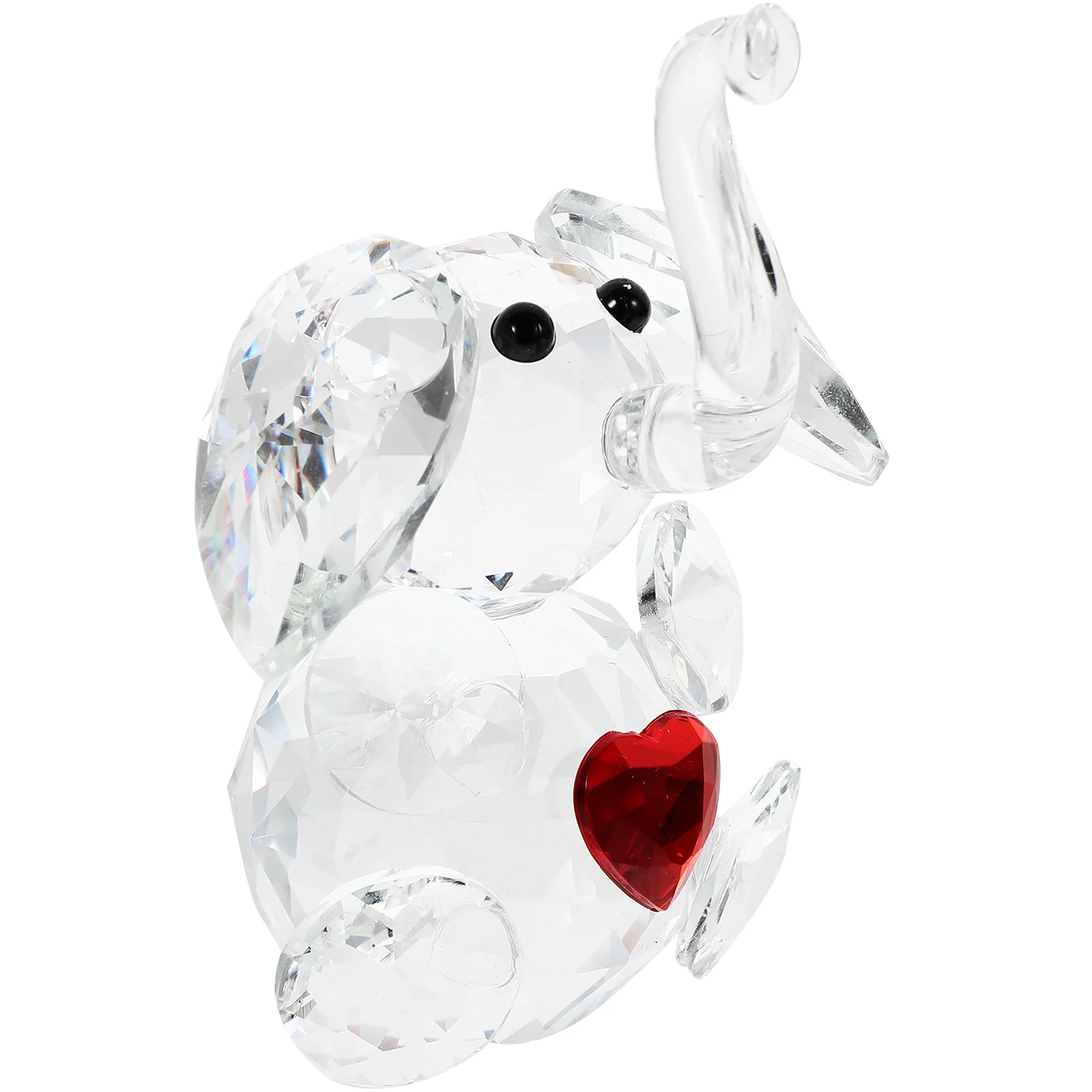 

Glass Elephant Decor Glass Animal Figurine Glass Animal Statue Desktop Ornament Decorative Animal Figurine Animal