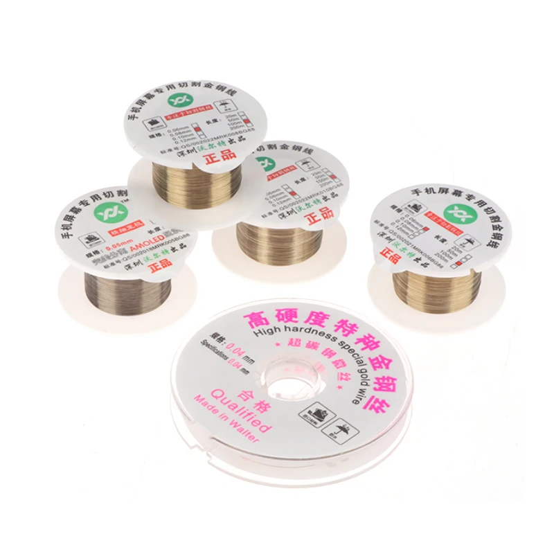 

1Roll Repair Tools 100M 0.04 0.05 0.06 0.08 0.1MM Alloy Steel Molybdenum Cutting Line LCD Screen Separation Diamond Wire Phone