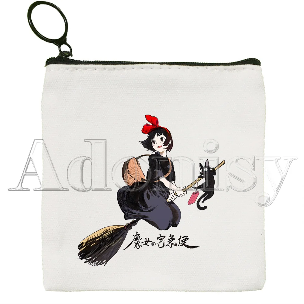 Kiki'S Kiki's Delivery Service Korean Cartoon Coin Purse Female Mini Canvas Art Cute Key Case Coin Purse Student Wallet