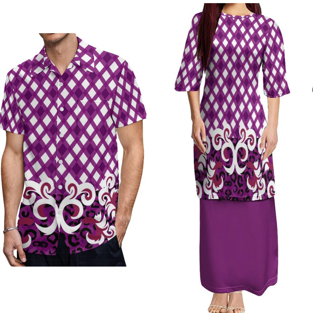 Стильное традиционное платье-двойка Puletasi из самоанского полинезийского острова