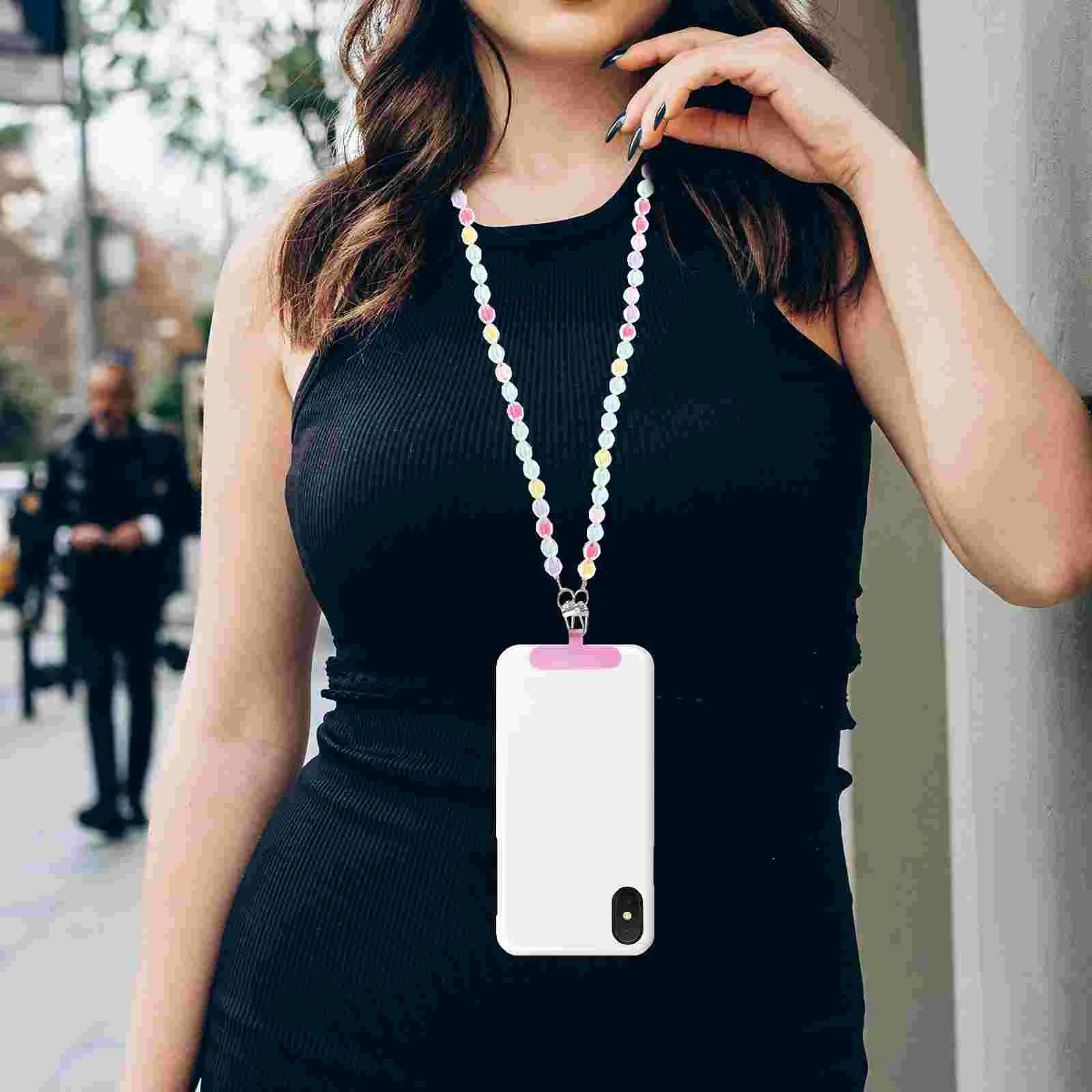 

Phone Charm Strap Wrist Bands Decor Straps Chain Beaded Lanyard Wristband Mobile