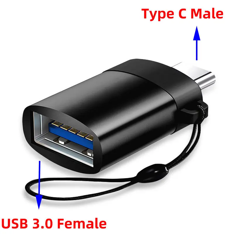 

Адаптер OTG Type C для Samsung S10 S9 S8, адаптер USB-c для Huawei P20 Lite USB 3,0, адаптер OTG для Xiaomi 9 8 с ремешком