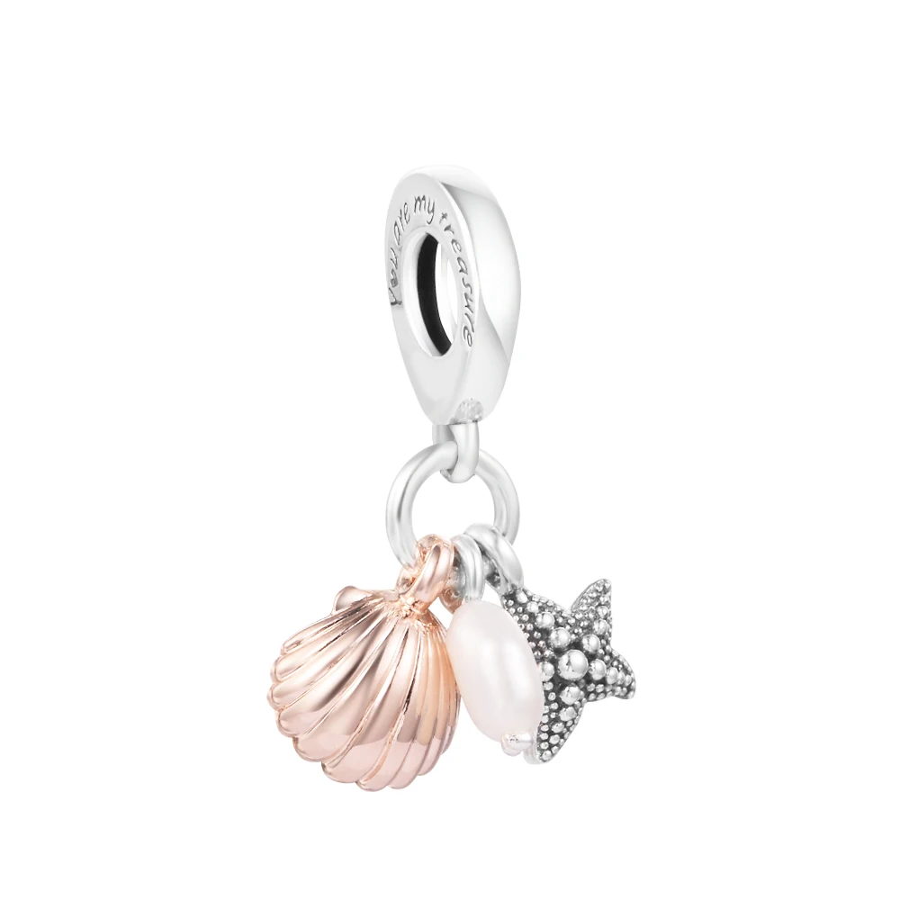 

Crystals Ocean Logo S925 Sterling Dangle Chain Jewelry Charm Bracelets 2022 Trend Girl Friends 100% Real Silver Pendant Beads