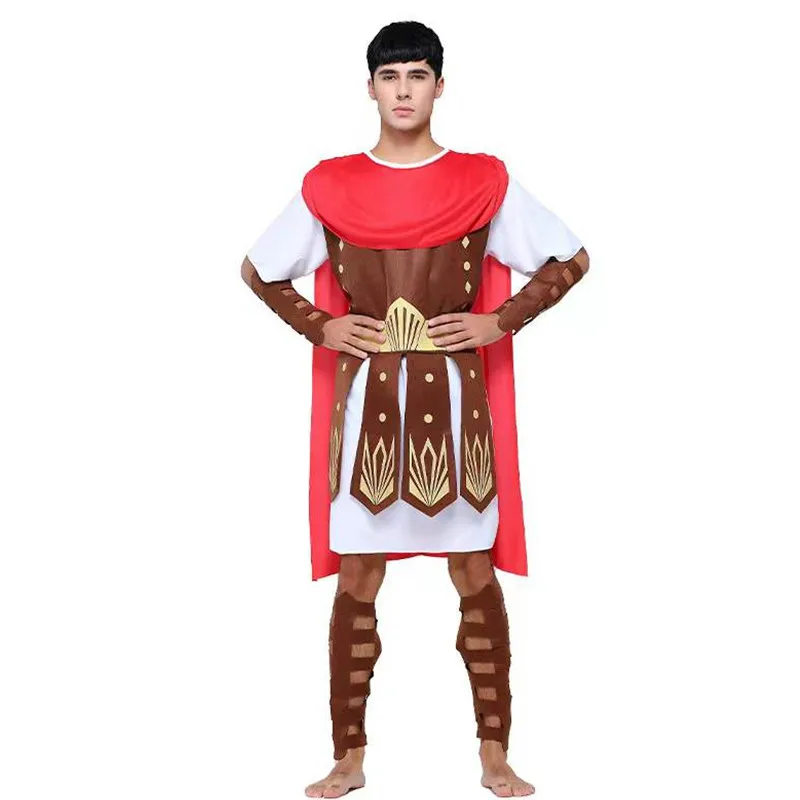 

Man Halloween Spartan Costumes Adult Rome Gladiator Warrior Cosplay Carnival Purim Parade Nightclub Bar Role Playing Party Dress