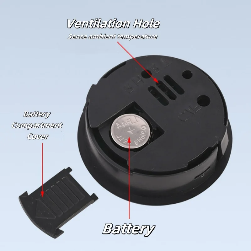 10 шт. мини ЖК-цифровой термометр гигрометр круглый тестер температуры и