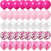 rose pink metal latex confetti confetti balloons wedding decorations matte globos new year birthday party decorations