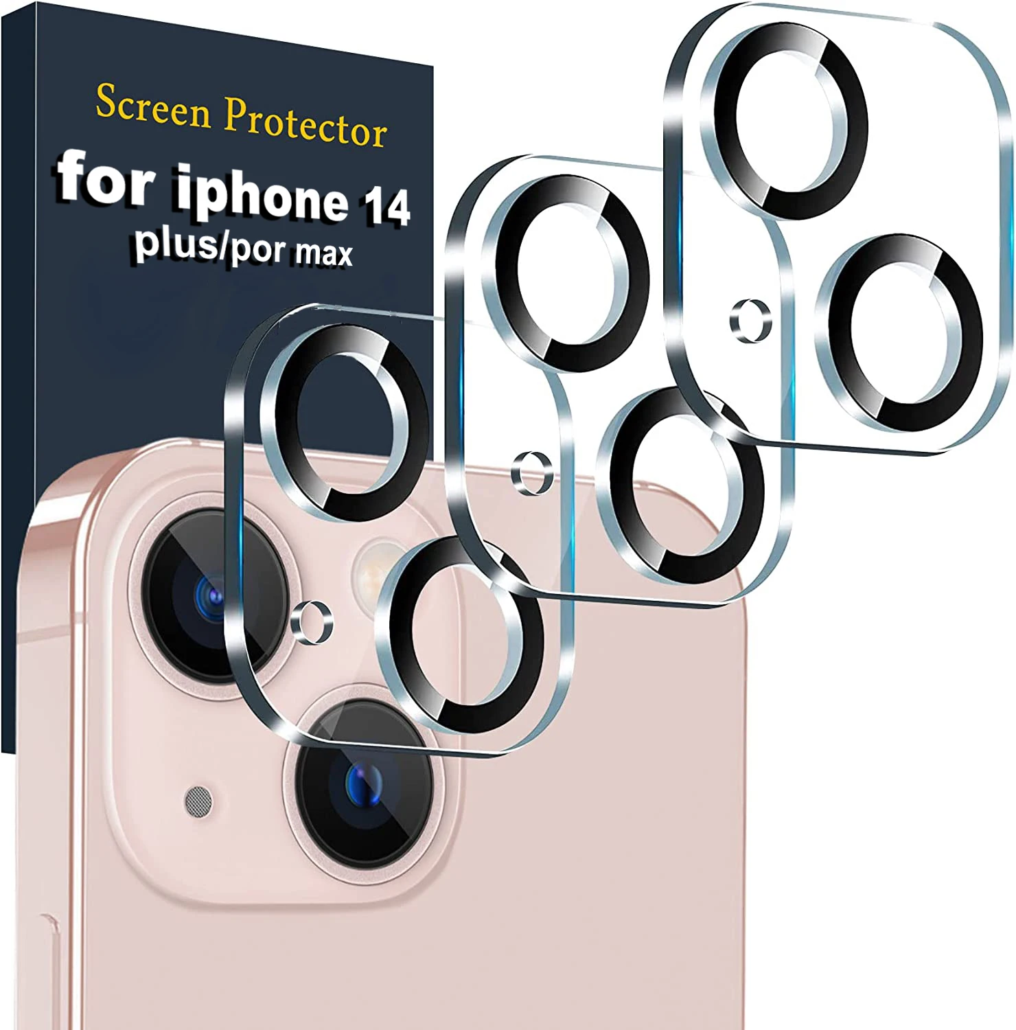 

3Pcs 9H Tempered Glass for IPhone 14 Pro Max 14Plus Rear Camera Lens Protective Film for IPhone14 14Pro Max Lens Protector