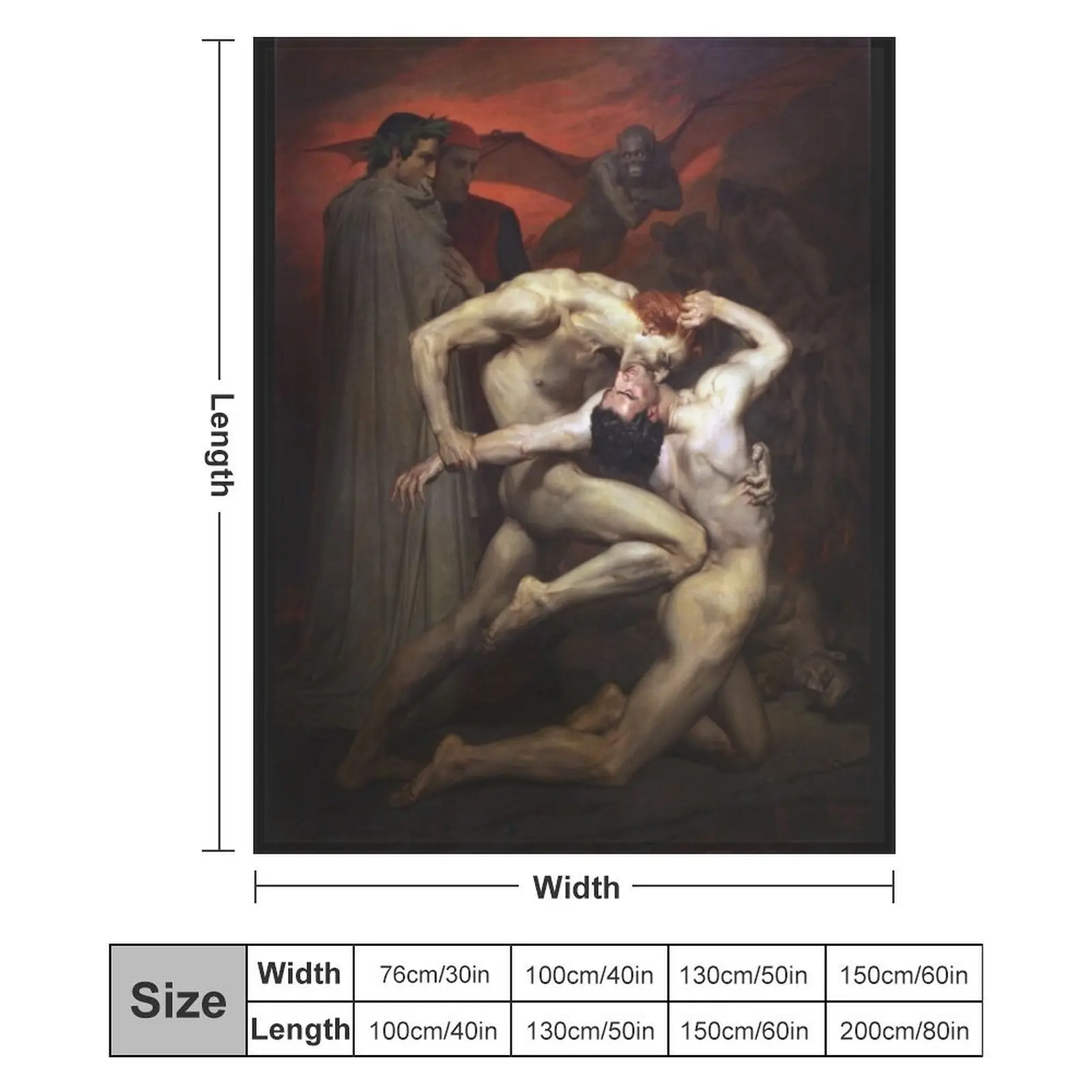 Данте и Виргиль - Одеяло Уильям Адольфе Бугрето