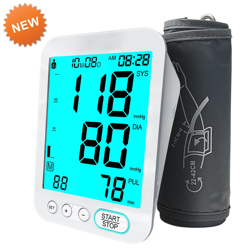 

Medical Digital Arm Wrist BP Blood Pressure Monitor Tensiometer Tonometer Automatic Sphygmomanometer Heart Rate Pulse Meter