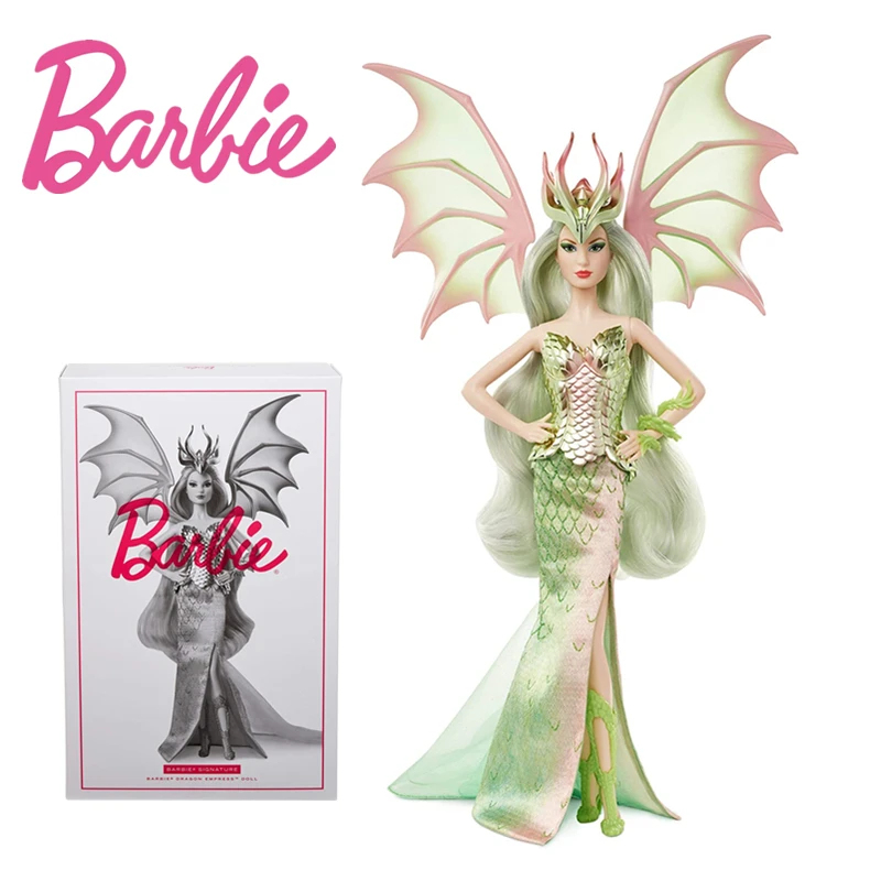 15-In Barbie Signature Mythical Muse Fantasy Dragon Empress Doll Collectible with Pastel-Colored Hair & Wings Anime Figure GHT44