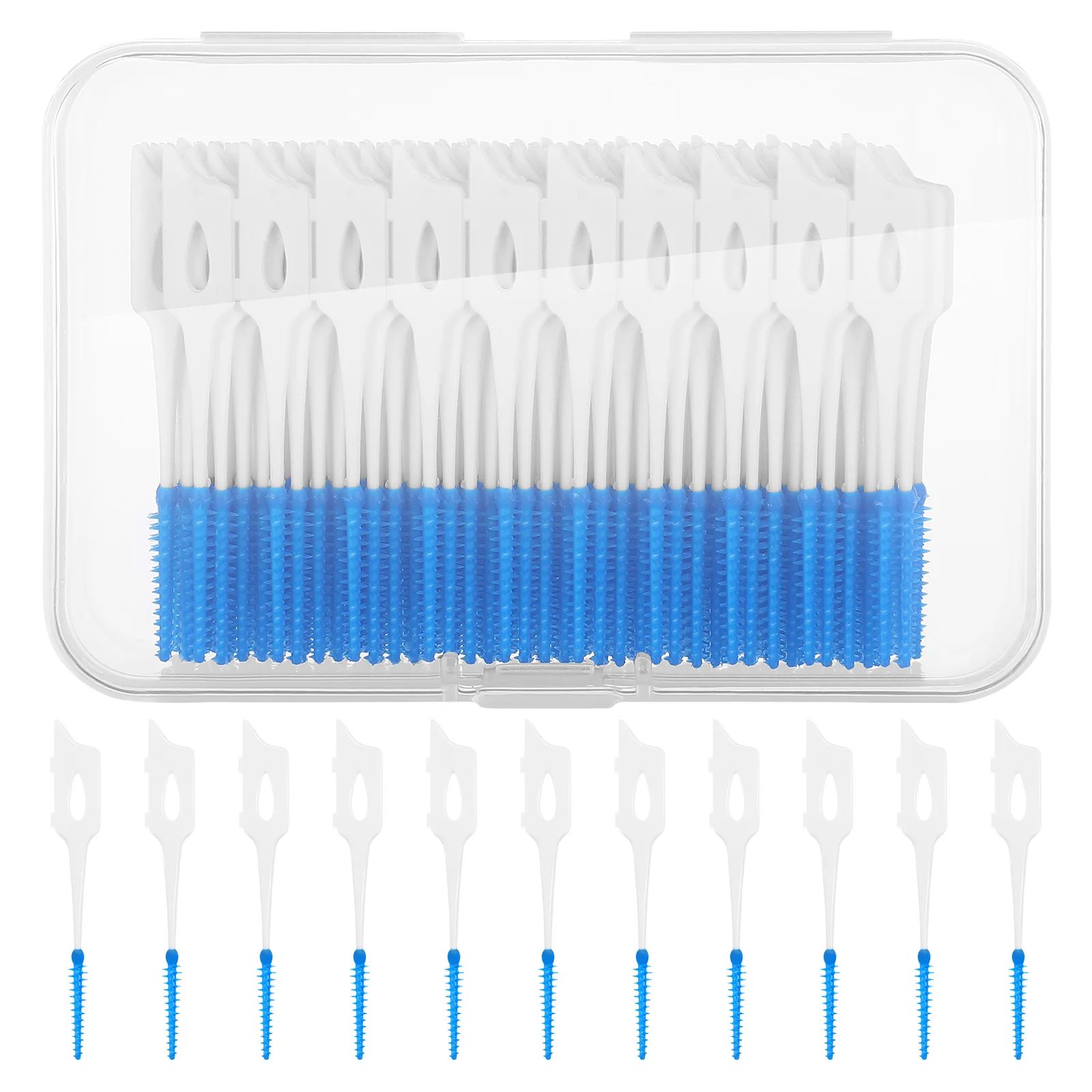 

160Pcs Silicone Interdental Brush Toothpick Picks Tooth Interdental Cleaners Tooth Cleaning Tool