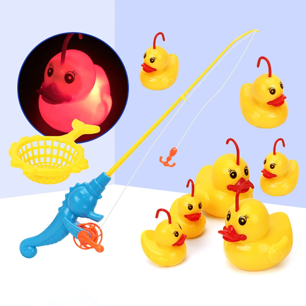 

New Fishing Toys Luminous Children's Fishing Set Sensitive Duck Baby Indoor Outdoor Interactive Water Toys Party Favors for Kids
