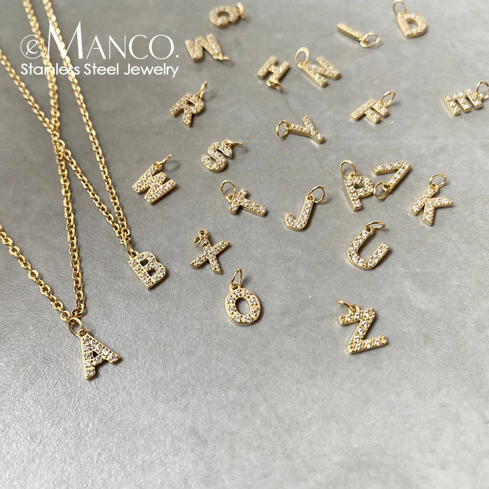 EManco индивидуальное наименование, Дамская Подвеска с алмазными буквами, сделай сам, ожерелье, браслет, изготовление ювелирных изделий, Подарок на годовщину