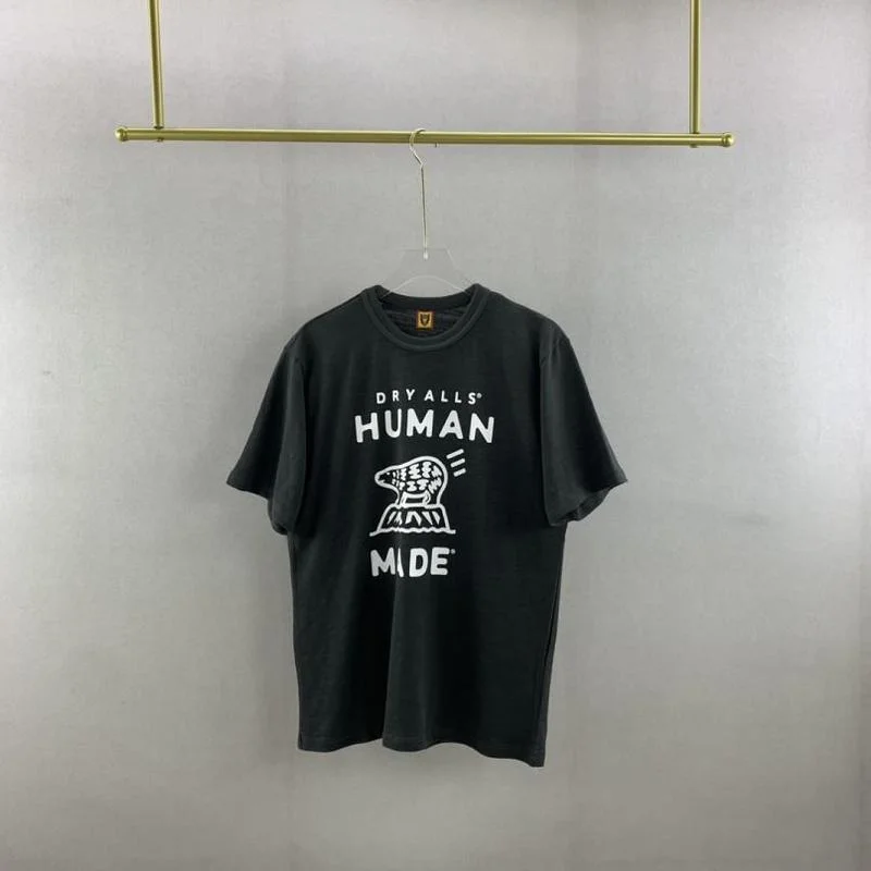 

22SS Logo Bear Alphabet Print HUMAN MADE T Shirt Men Women EU Size 100% Cotton HUMAN MADE Top Tees Fashion Summer Deadpool