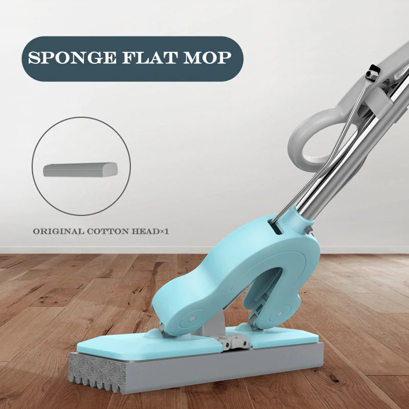 Клей хлопковые швабры сильное впитывание воды складной сжимающий плоский моп