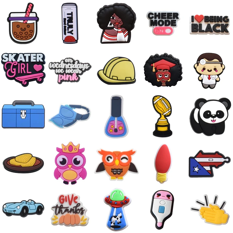 

Gifts Kids Men Decorations for Crocs Para Pins Girl Shoe Charms Boy Wholesale Bulk Packs Shoes Accessories Women Charm Set Jeans