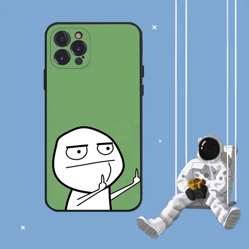 Чехол для телефона Funny Man со средним пальцем iPhone 8 7 6 6S Plus X SE 2020 XR XS 14 11 12 13 Mini Pro Max Mobile