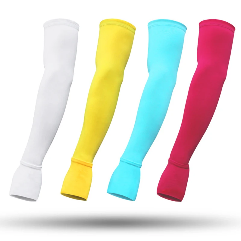 

2022 Ice Silk Sunscreen Arm Sleeves Unisex UV Protection Anti-Slip Long Gloves Outdoor Sports Cycling Travel Driving Arm Warmers