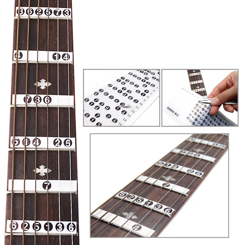 Подставка для гитары наклейки с этикетками акустической и электрогитары