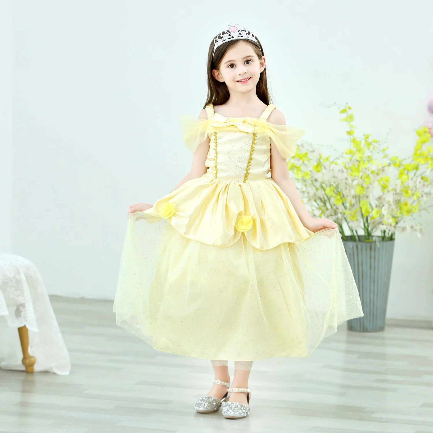 

Girls Princess Costume Kids Halloween Party Cosplay Dress Up Children Christmas Disguise Clothes