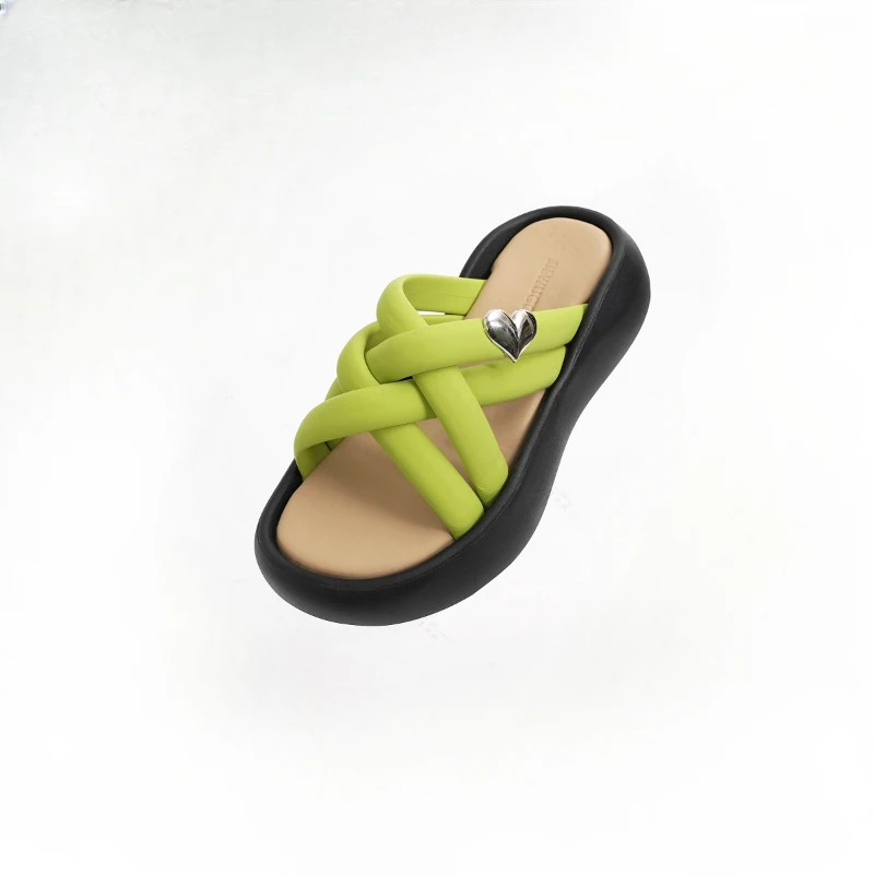 

Шлепанцы женские с открытым носком, пляжные сандалии на толстой подошве, модная уличная одежда, лето 2023