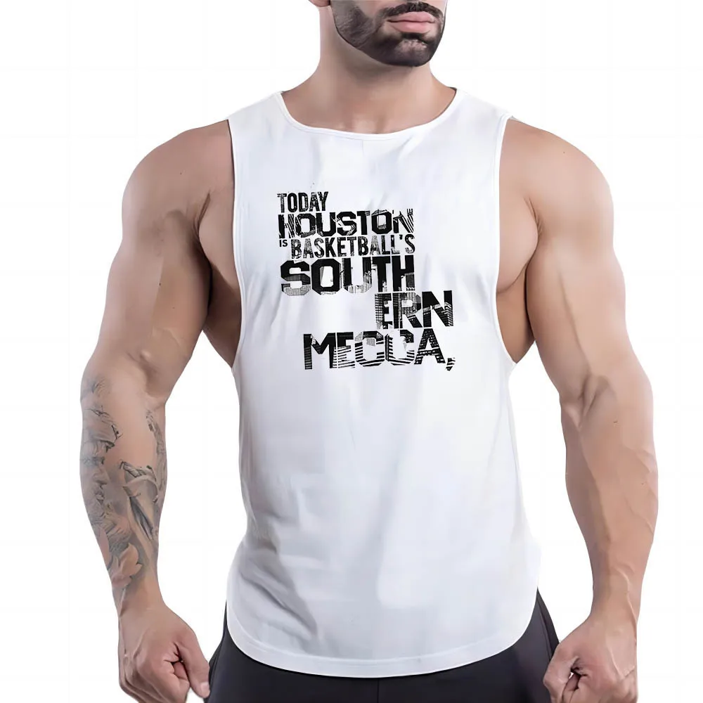 

Жилет мужской с мультяшным принтом, дышащий, быстросохнущий, без рукавов, уличный, для спортзала, баскетбола, спорта, лето 2023