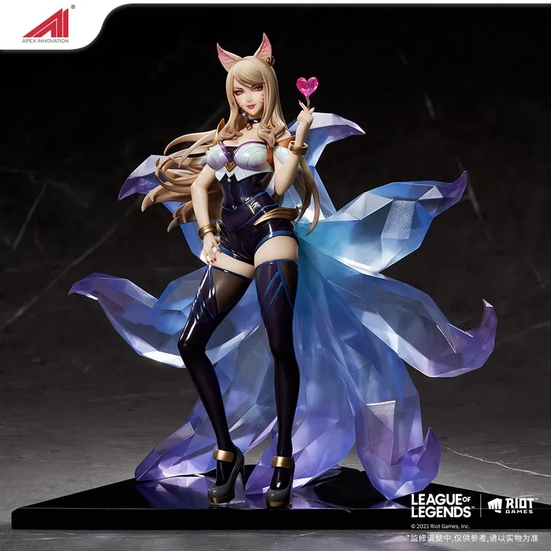 

24cm Original Apex League Of Legends Ahri K/Da Action Figure The Nine-Tailed Fox Sexy Figurine Standing Model Toy Romm Ornament